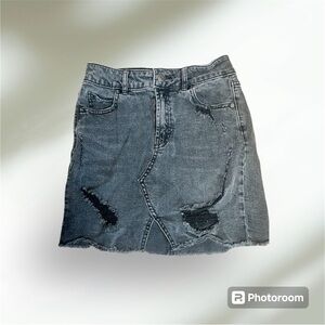 Target black denim mini skirt